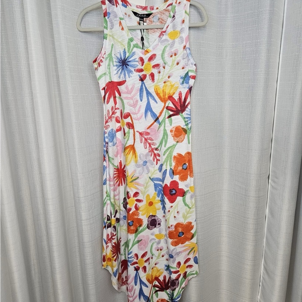 CHARLIE B Floral Midi Dress - Multicolor -cotton